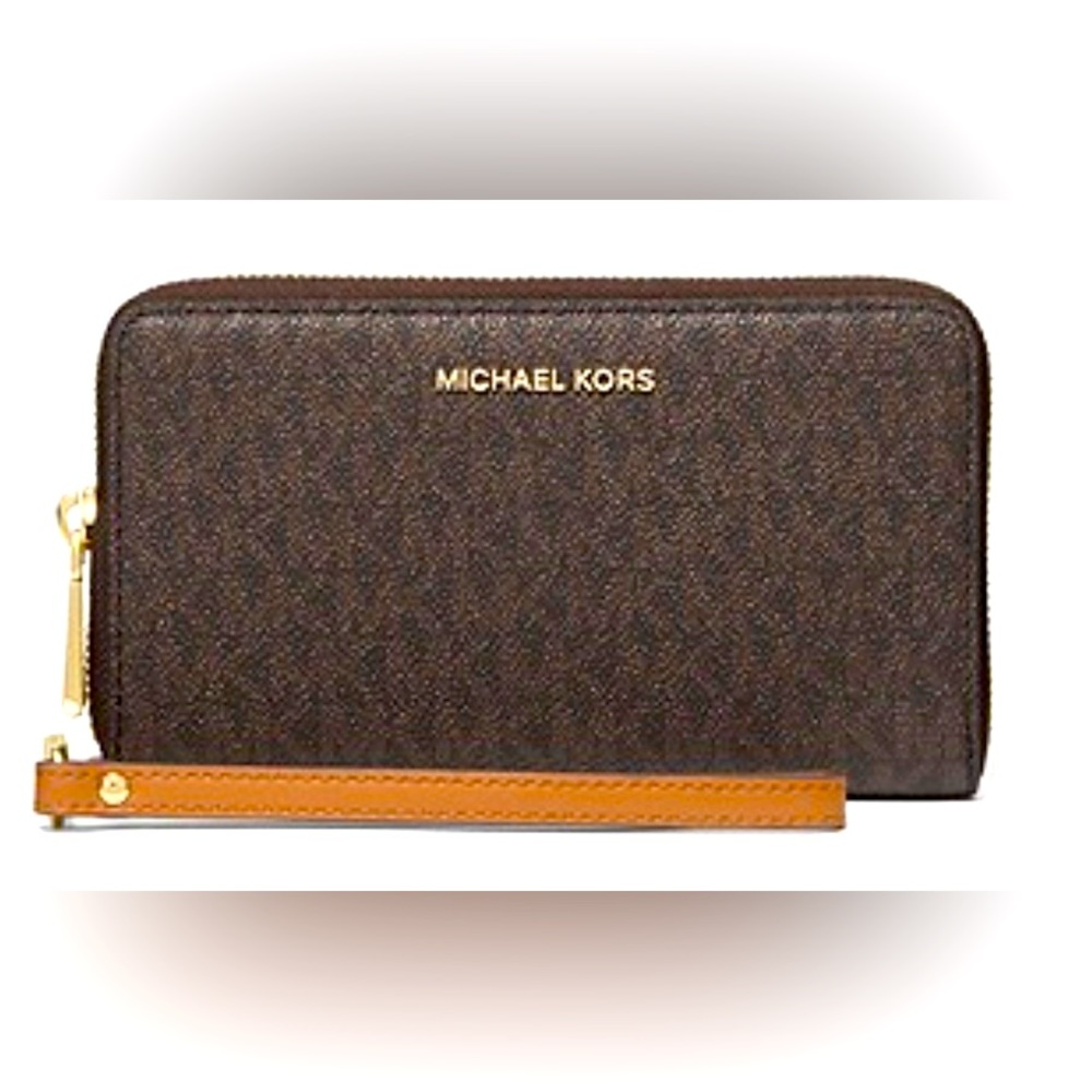 MICHAEL MICHAEL KORS
Large Logo and Leather Wristlet